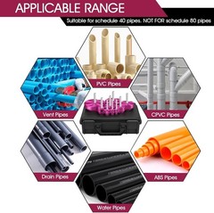 9 Pcs PVC Pipe Reamer Kit,PVC Fitting Saver Plastic Pipe Reamer Tool Kit,Hub &hellip;