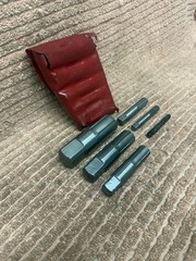 Vintage Ridgid 883 6 Piece Threaded Pipe Extractor Set W/ Case &ndash; Nice