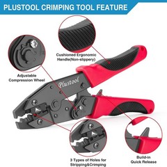 Plustool Crimping Tool for Spark Plug Ignition Wire, 8.5mm Ratchet Spark Plug Wi