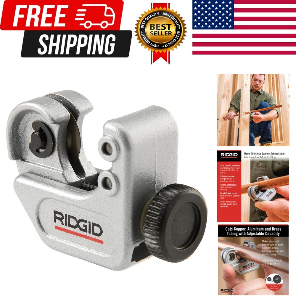 Model 103 Close Quarters Tubing Cutter, 1/8-inch to 5/8-inch Tube Cutter , Si&hellip;