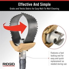 Model T-232 H-D 3&Prime; &ldquo;C&rdquo; Cutter Cable Coupling Drain Cleaning Tool