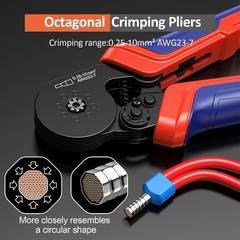Octagonal Crimping Pliers Tool Kit with 1250PCS Single & Twin Ferrule Connectors