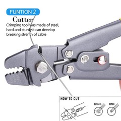 Wire Rope Crimping Tool Kit, with 1/16-304 Stainless Steel Cable 165 ft (7&times;7 Str