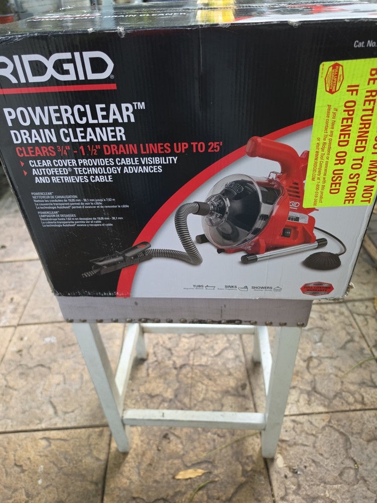 RIDGID PowerClear Drain Cleaning Machine &ndash; Red/Black