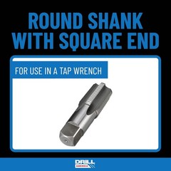 Drill America &ndash; POU1/8NPTW/DRILL 1/8&Prime; Carbon Steel NPT Pipe 1/8&Prime;-27, silver