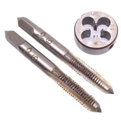 HSS M6 x 1mm Taper and Plug Tap and M6 x 1mm Die Metric Thread Right Hand