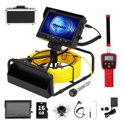 Sewer Camera, Drain Camera with 512Hz Locator and DVR-12 LEDs, 32GB SD Card