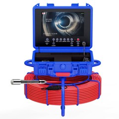 9inch Sewer Camera 60m Pipe Inspection Camera 512hz Self-leveling 7mm Cable