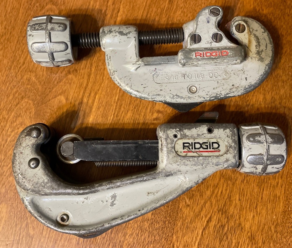 2 Ridgid (No. 15) 3/16 to 1-1/8 and (No. 151) 1/4 to 1-5/8 Tubing / Pipe Cutter