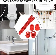 8 in 1 Faucet Sink Installer Multi Tool Pipe Wrench Plumbing for Kitchen Bathroo