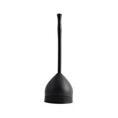 Casabella Toilet Plunger and Hideaway 6.5&Prime; x x 19.78&Prime; (Pack of 1), Black