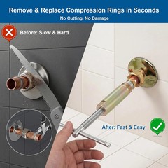 Plumbing Tools Compression Ring Removal Tool for Sleeve Puller Remover 1/2-Inch