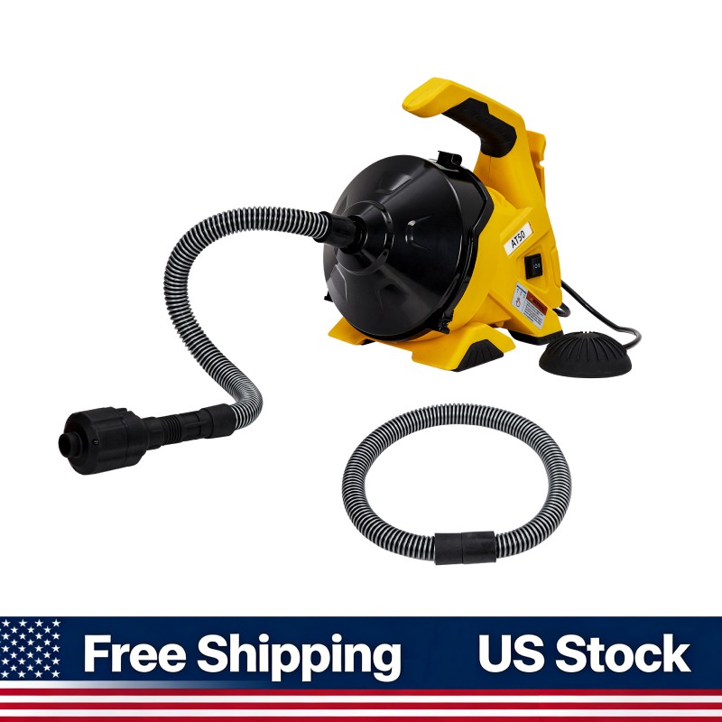 30Ft x 3/10In Auto-feed Electric Drain Cleaner Machine Sewer Snake Auger