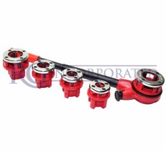 Pipe Threader Ratchet Type 5 dies 3/8&rdquo; 1/2&Prime; 3/4&rdquo; 1&rdquo; 1-1/4&rdquo; + Pipe Cutter # 2