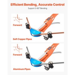 Uimoso Tubing Bender Kit 1/4-7/8Inch Ratcheting Pipe Bender with Aluminum Design