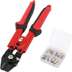 10-Inch High Carbon Steel CP1 Fishing Crimpers, Ergonomic Handle Wire Leader Too