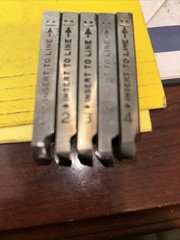 Ridgid Lot of (5) 3/8&Prime; &ndash; 16 UNC RH Alloy Steel 500B Bolt Dies 48465
