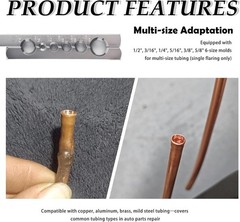 45&deg; Single HVAC,Non-Slip Copper with 6 Dies 3/16&Prime; to 5/8&Prime;,Practical Flarings &hellip;