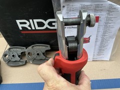 Ridgid RP 115 Mini Press Tool 1/2&Prime;-3/4&Prime; Copper/Stainless Fittings w/ 12v Battery