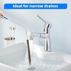 Flexible Cleaning Tool,Bendable Sewer Drain Brush, Long 16.5 inches, Black