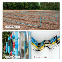 MECCANIXITY 2.1 Inch Clear PVC Rigid Pipe 54mm ID 63mm OD x 63mm,