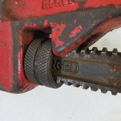 Vintage Task Force 14&Prime; Forged Steel Pipe Wrench 2&Prime; Capacity Made in Taiwan