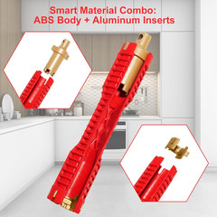 Faucet and Sink Installer（8-In-1）Multi-Purpose Wrench Plumbing Tool for Toilet