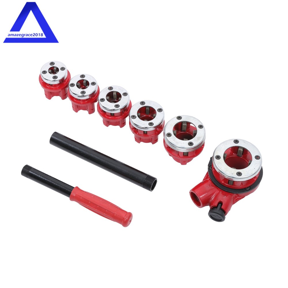 Ratchet Pipe Threader Kit with 6 Dies, 1/4&Prime; NPT to 1-1/4&Prime; NPT Threading Tool