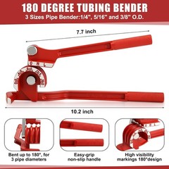 Eccentric Tubing Flaring Tool Kit 7 Dies for 3/16-3/4 Inch with 3 in 1 180 De&hellip;