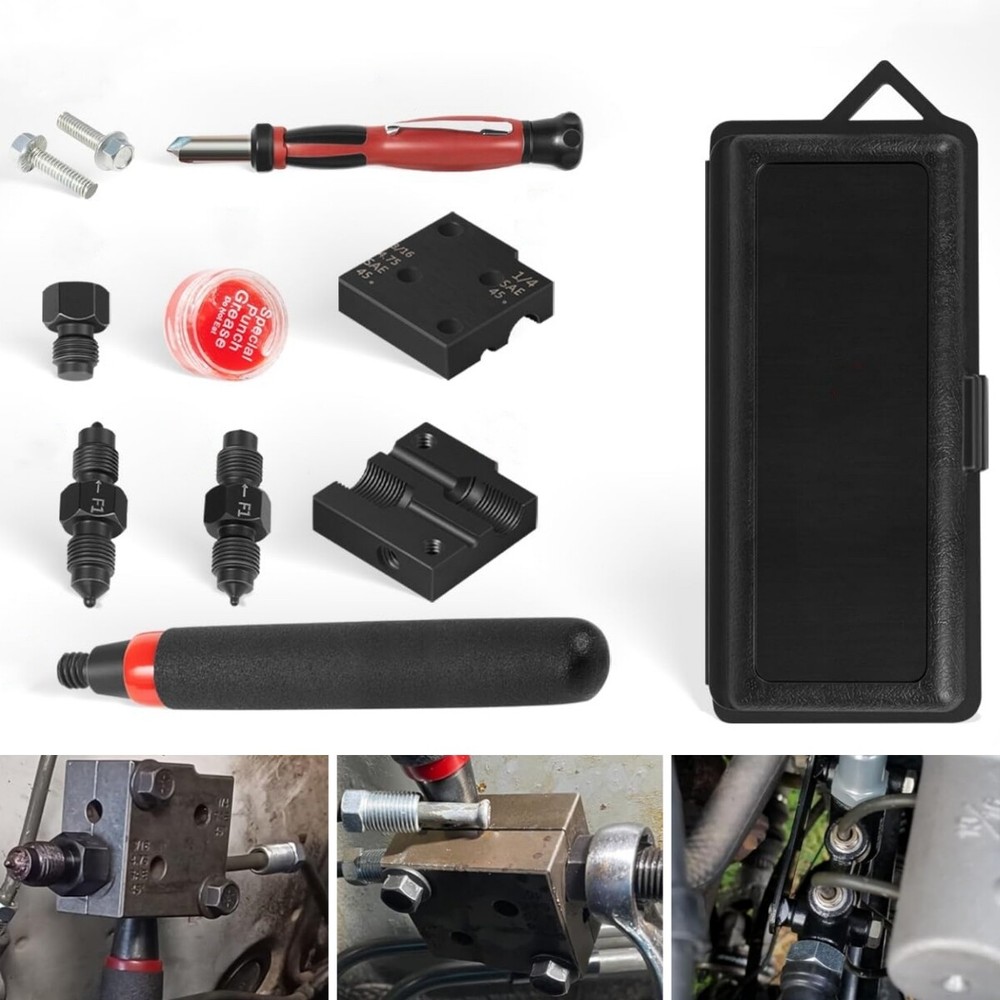 Single/Double Flaring Tool Kit 33260 for 3/16&Prime; and 1/4&Prime; Tubing on Most Vehicles
