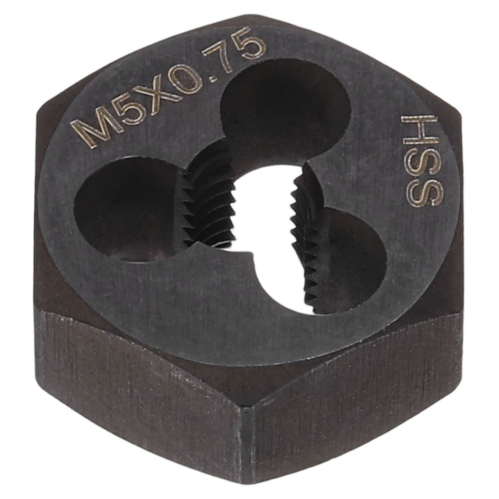HSS M5 x 0.75 Metric Machine Thread Hex Die Right Hand High Speed Steel