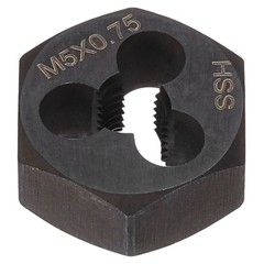 HSS M5 x 0.75 Metric Machine Thread Hex Die Right Hand High Speed Steel