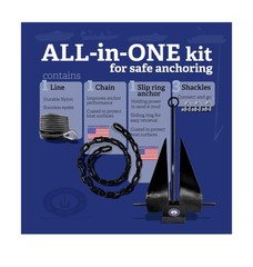 Greenfield Complete Fluke Anchor Kit &ndash; American-Made, Includes Chain, 100f