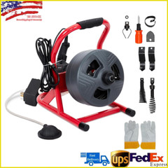 Drain Cleaner Machine 50ft x 5/16 Inch Electric Drain Snake for 3/4 to 3&Prime; Pipes
