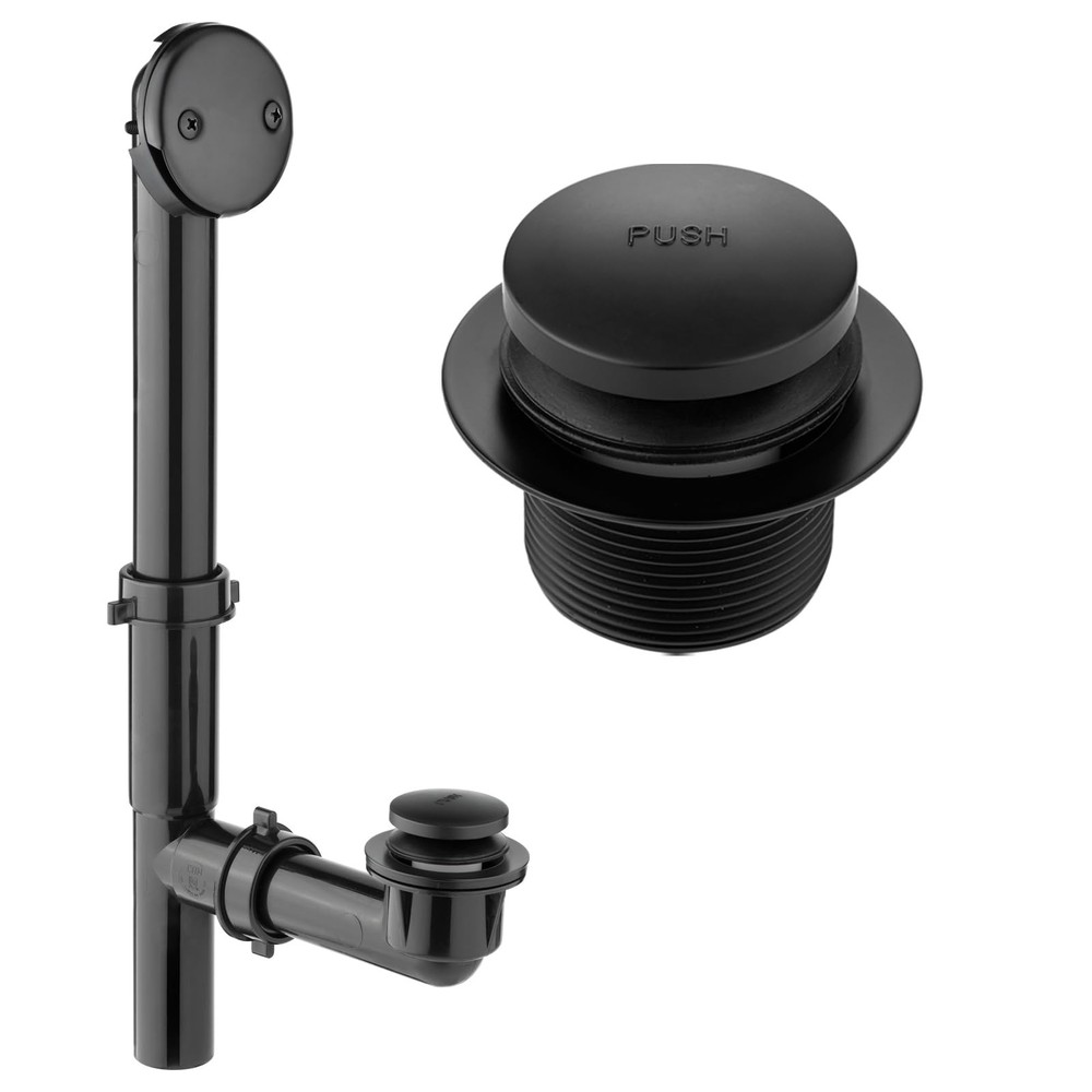 (1 Pack) Yariwiz 1-1/2&Prime; Matte Black Bathtub Tub Drain Kit Bath Waste Overflow&hellip;
