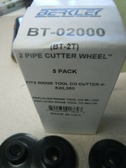 Berkley BT-02000 2&Prime; Pipe Cutter Wheel, Replaces Ridge 44185, Brand New, Lot of 2