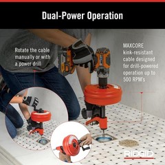 Power Spin+ Drill-Powered Drain Cleaner