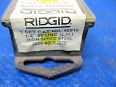 New RIDGID 500B 48910 LEFT HAND 1/4&Prime;-20 UNC HS Bolt Dies Set LEFT HAND NOS