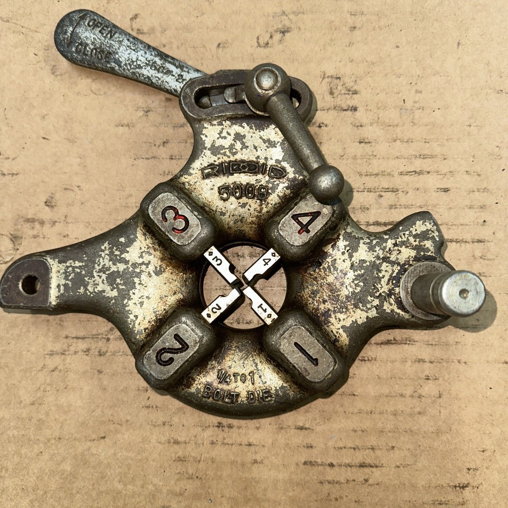 RIDGID BOLT DIE HEAD 500B Bolt with 1/4&rdquo; X 20 UNC Dies