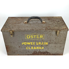 Oster Power Drain Cleaner Metal Box Only &ndash; carrying case vintage