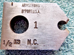 Armstrong Mfg Co. NUMBER 2 Kalorized Adjustable Dies 1/2-13 NC In Box Matched