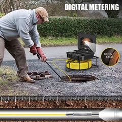 Pipe Inspection Camera w/ 512hz Locator Sewer Drain Camera Self Leveling 50M