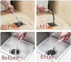 2-Piece Flexible Drain Brush Sink Unblocker Elastic Hose Pipe Straw Cleaning &hellip;