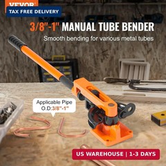 VEVOR Pipe Tube Bender, 3/8&Prime; to 1&Prime; OD Manual Pipe Tube Bender with 7 Bending Die