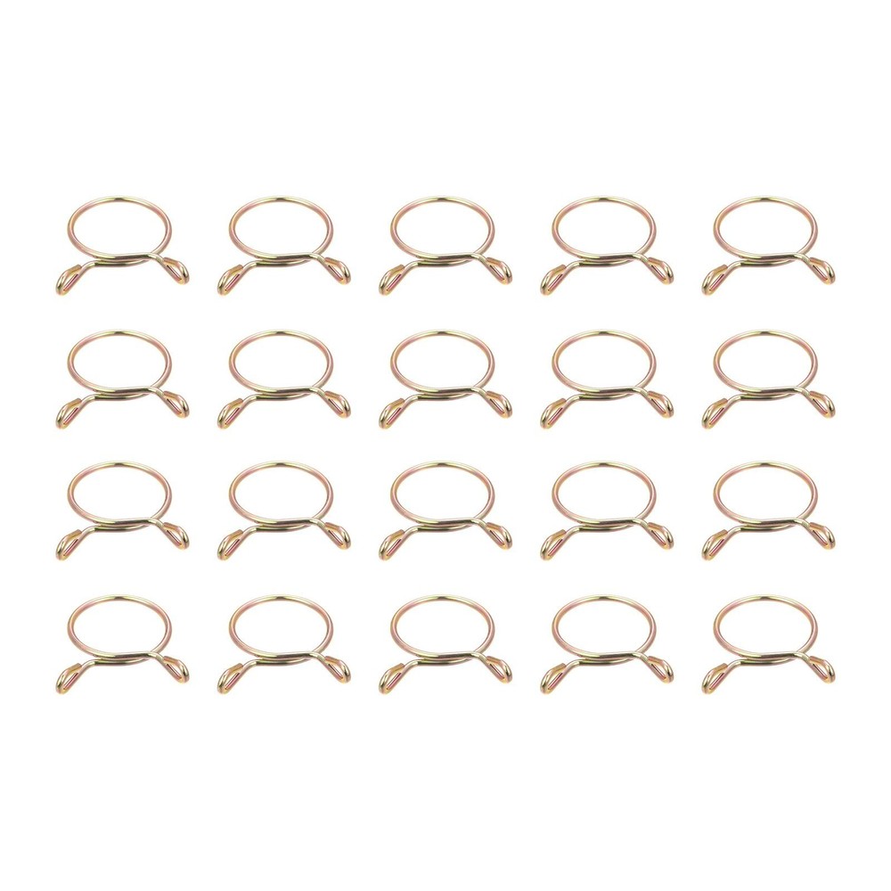 Fuel Line Hose Clips, 20pcs 22mm 65Mn Steel Tubing Spring Clamps