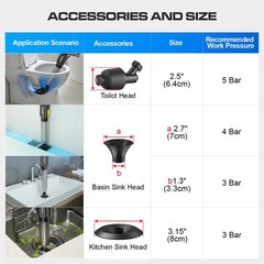 AMPFORCE &zwnj;Electric Toilet Plunger for Bathroom, High-Pressure Air Ink Black