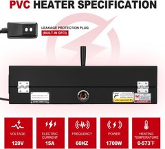 1700W PVC Conduit Heater Bender 1/2&Prime;&ndash;2&Prime; Electric Pipe Bending Tool 120V 60Hz