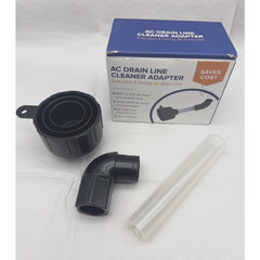 AC Drain Line Cleaner Adapter, HVAC to PVC AC Line Cleaner, AC Drain Line Unclog