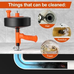 35ft Drain Snake Auger, Plumbing Snake With Drill Adapter, Heavy Duty Flexibl&hellip;