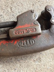 Vintage Reed MFG Co No. 2-4 Pipe Cutter Cuts 1/2-2&Prime; Works Fine 16&Prime;compressed